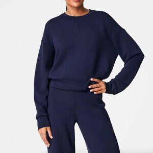 NWT SPANX AirEssentials® Crewneck Sweatshirt in Navy, Size Medium